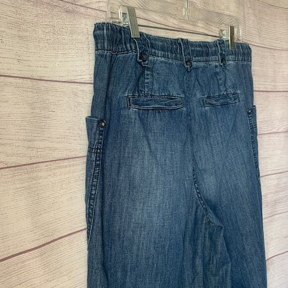We The Free Free People Denim Jeans Cargo Utility Pants Drawstring Size S - Picture 14 of 14